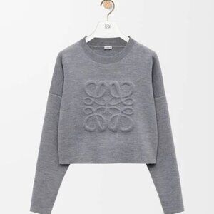 LOEWE  Anagram Wool-Blend Sweater in Grey Size Small, Brand New with tags. $1500